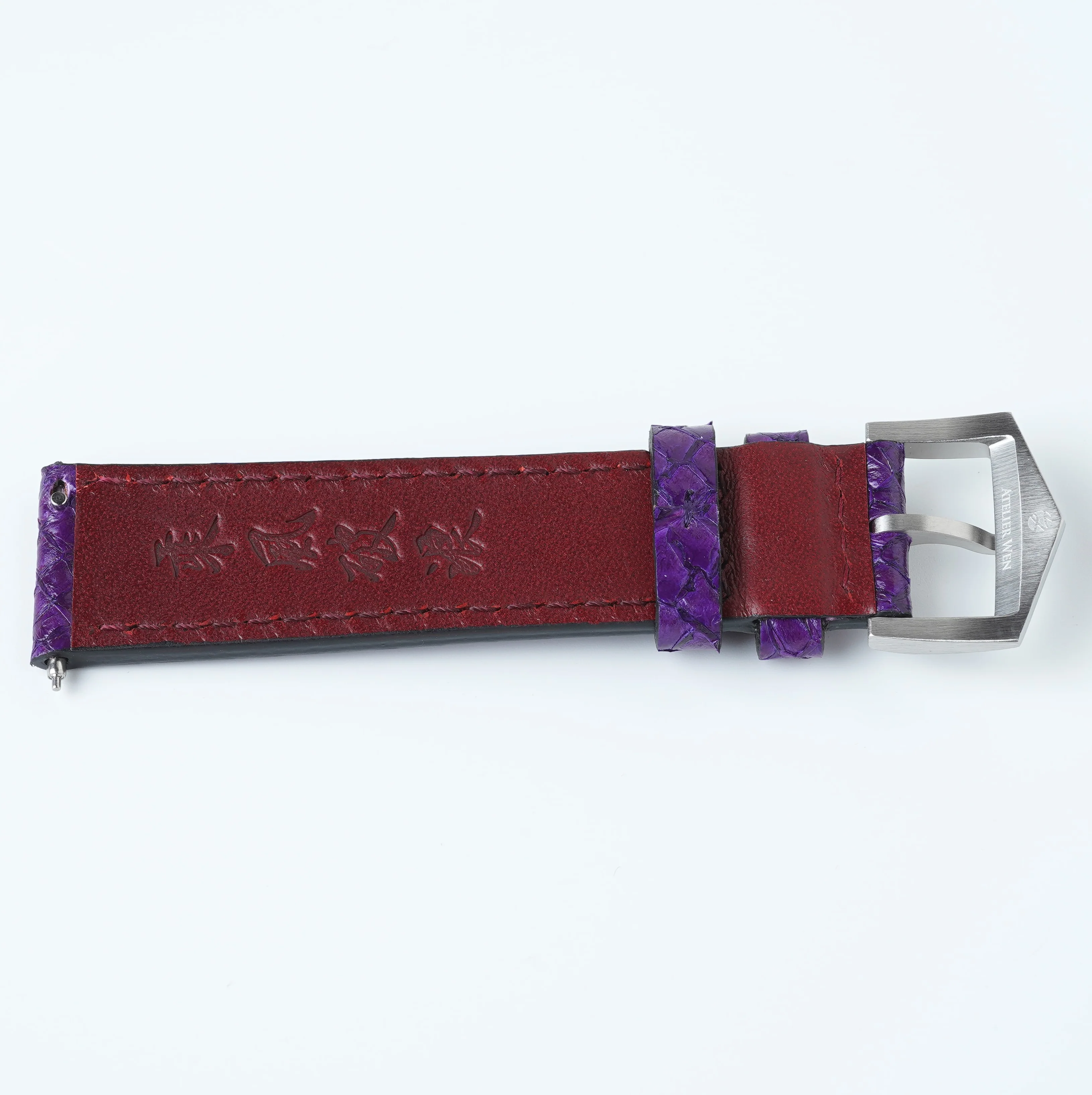 Purple Salmon Leather Straps - Image 3